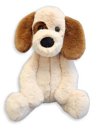 Perro de peluche moteado