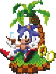 Jixelz Remix Sonic rompecabezas de píxeles de plástico – Chillin' SONIC