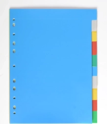 Separador A4 de polipropileno, 10 colores