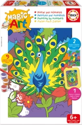Educa pintura por números – pavo real y loro