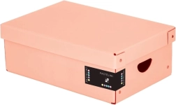 Caja de almacenamiento laminada PASTELINI, pequeña, color albaricoque