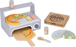 Set de pizza de madera Tooky Toy con accesorios
