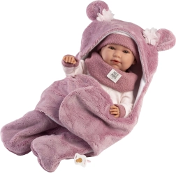 Muñeca bebé realista con sonidos y cuerpo de tela suave