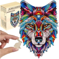 Rompecabezas de madera KRUZZEL – lobo 170 piezas