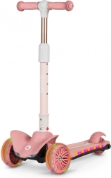 Patinete infantil de tres ruedas con LED LIONELO Timmy Pink Rose