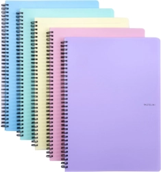 Bloc de anillas A5 con doble espiral PASTELINI, colores pastel