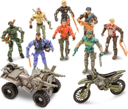 The Corps soldados con moto – set de 8 figuras de 11 cm