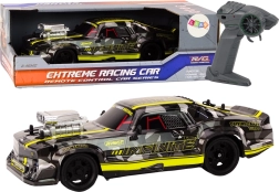 Coche RC 1:16 con ruedas de goma para drift – negro