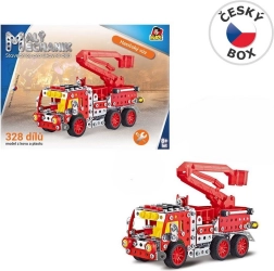 Pequeño mecánico: camión de bomberos con plataforma, 327 piezas
