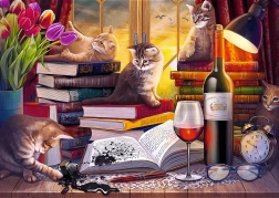 Puzzle 2000 – Noche de gatos Trefl
