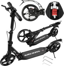 Patinete urbano plegable KRUZZEL Hyperion con ruedas grandes de 200 mm y freno de disco