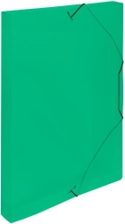 Caja archivadora A4 Lines verde con cierre elástico