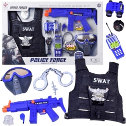 Set de policía para niños con chaleco SWAT y accesorios