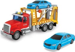 Camión tractor con coche con efectos de luz y sonido 32 cm
