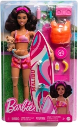 Barbie surfista con accesorios de playa