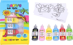 Pinturas para vidrio con contorno y plantillas 5+1