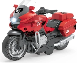 Motocicleta de carreras roja con función pull back