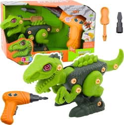 Dinosaurio DIY verde con taladro