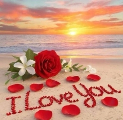 Mosaico de diamantes Playa I Love You