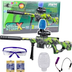 Carabina AWM para bolas de agua verde con gafas 61 cm