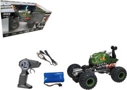 Coche acrobático RC verde 1:16