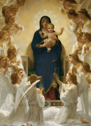 Puzzle Virgen María con ángeles 1000 piezas