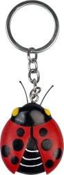 Llavero de madera Mariquita