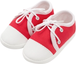 Patucos para bebé tipo zapatillas New Baby rojos 0–3 meses