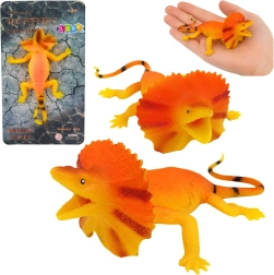 Figura realista de goma estirable de lagarto de collar 19 cm