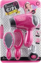 Set infantil de accesorios de peluquería con secador a pilas