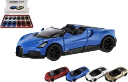 Modelo metálico de coche Kinsmart Bugatti Mistral 13 cm con retroceso y puertas abatibles