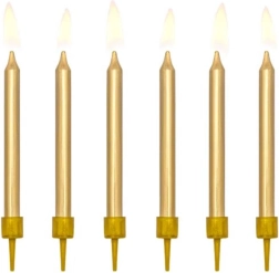 Velas doradas para tarta