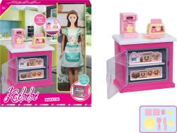 Muñeca cocinera de 30 cm con armario de cocina y accesorios