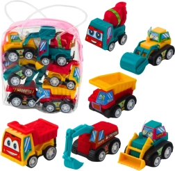 Set de mini coches de construcción con motor de tracción en bolsita – 6 uds