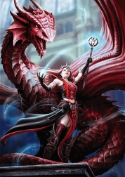 Puzzle TREFL Premium Plus Fantasy: Mago escarlata 1000 piezas