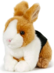 Conejito de peluche marrón-negro-blanco 15 × 17 cm