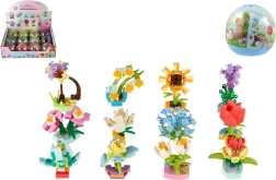 Kit de construcción mini flores en cápsula – creativas flores de plástico de 6 cm, surtido de tipos