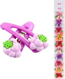 Horquillas para el cabello con motivo de frutas, 2 uds