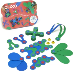 Clixo crew kit de construcción magnético azul y verde 30 piezas