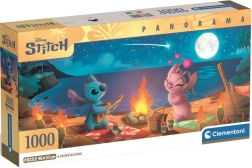Puzzle panorámico Lilo & Stitch – fogata nocturna de 1000 piezas