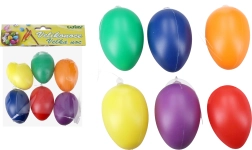 Huevos decorativos de plástico de colores para colgar 6 cm