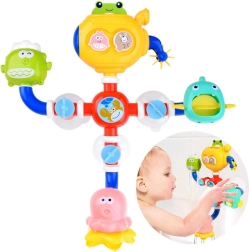 Juguete de baño divertido con molino de agua y carrusel