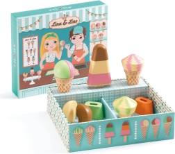 Heladería Djeco Lina y Lino – set de juego de madera
