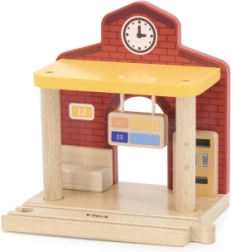 Estación de tren de madera con sonido