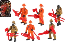 Figura de bombero de plástico de 10 cm con accesorios