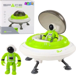 Nave espacial UFO con figura de astronauta con luces y sonidos