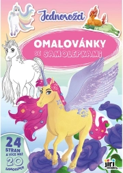 Libro para colorear de unicornios A4 con pegatinas
