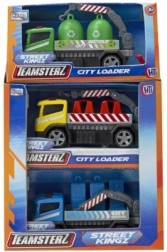 Teamsterz máquina de construcción City Loader – modelo metálico de vehículo de trabajo 10 cm