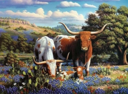 Puzzle RAVENSBURGER Ganado en el prado 500 piezas