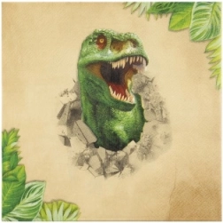 Servilletas de papel con motivo Dino, 12 uds.